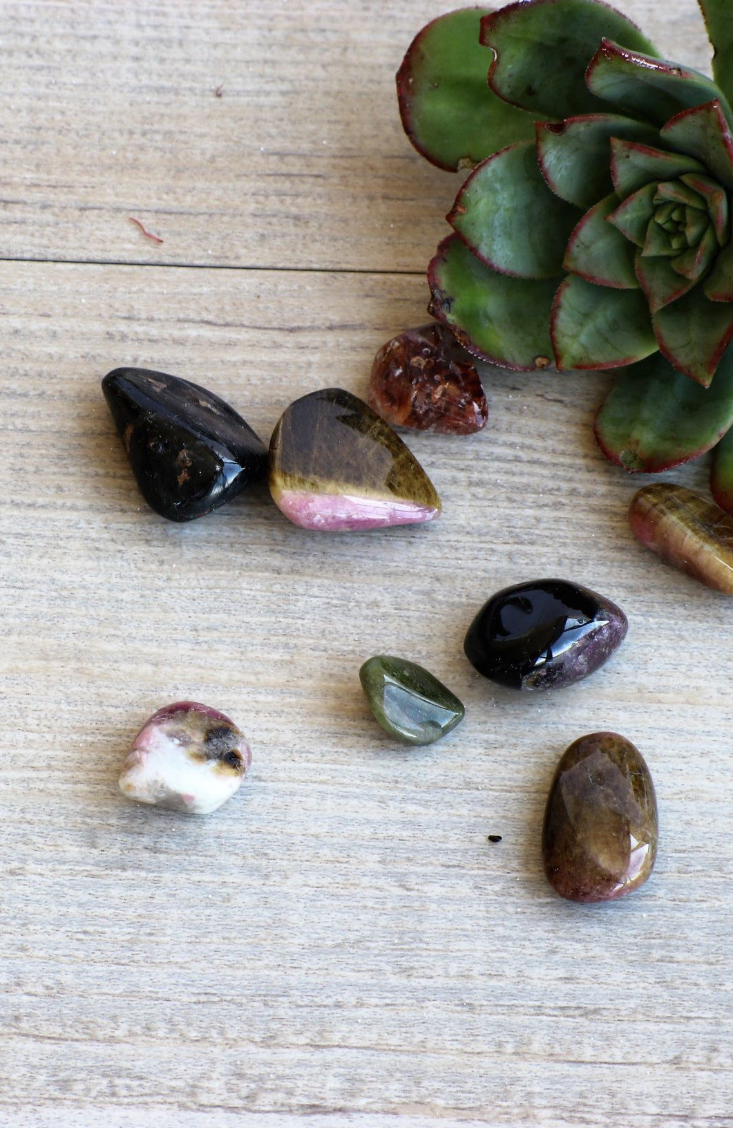 Mixed Tourmaline (Elbaite) Tumbled Stone